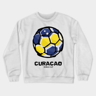 Curacao Football Country Flag Crewneck Sweatshirt